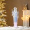 Set of 4/2 Acrylic LED Color Changing Lighted Nutcracker/Angel Tabletop Figurine
